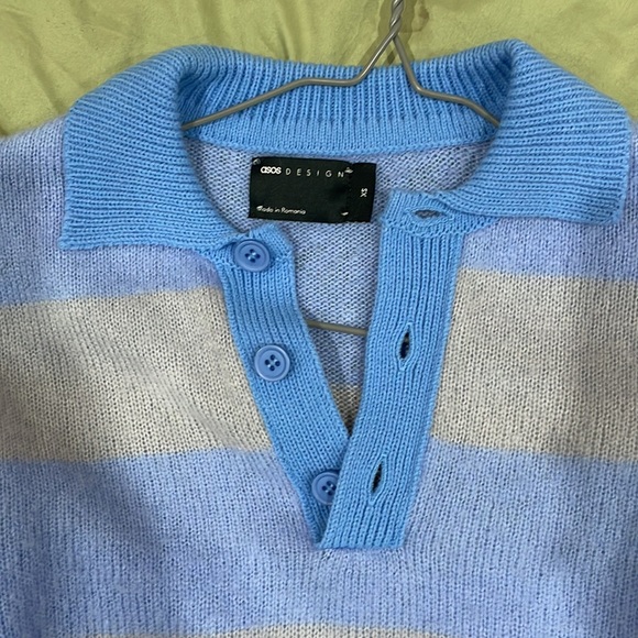 ASOS striped collared crew neck - Picture 3 of 3